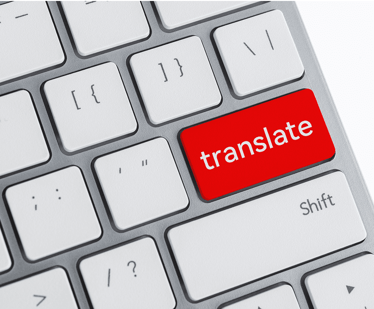 Red translate button on keyboard