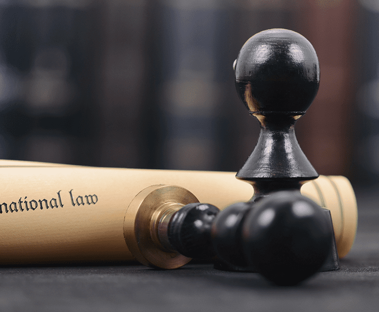 Rolled parchment and official stamp